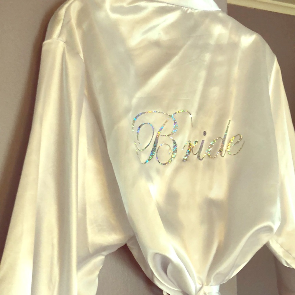 Satin “Bride” robe